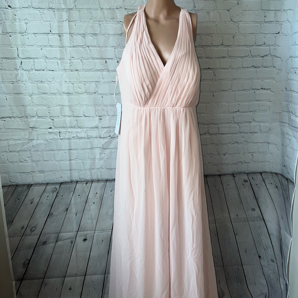 BRAND NWT Azazie Blushing Pink Sleeveless formal dress size 16